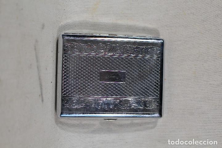 Coleccionismo: pitillera metal cromado - Foto 1