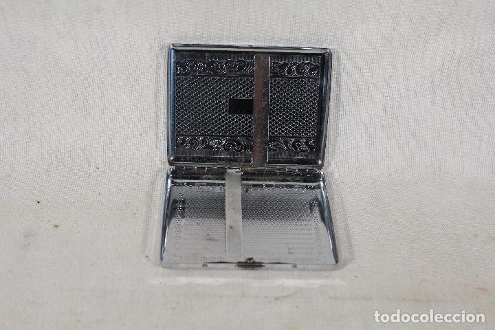 Coleccionismo: pitillera metal cromado - Foto 2