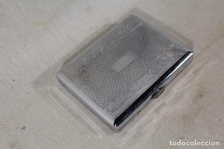 Coleccionismo: pitillera metal cromado - Foto 3