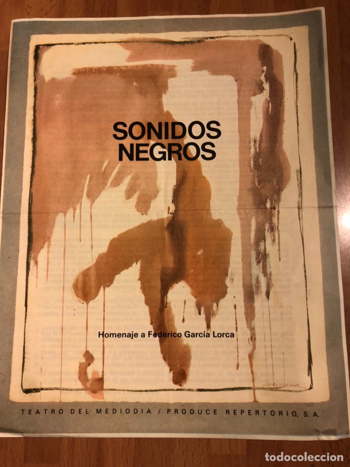 Coleccionismo: Programa teatro del mediod&iacute;a.sonidos negros.homenaje a Federico Garc&iacute;a Lorca.martin vega Sanz