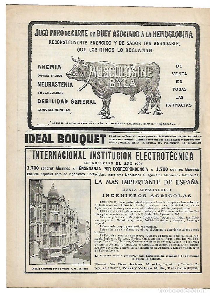 Coleccionismo: A&Ntilde;O 1913 RECORTE PRENSA PUBLICIDAD INTERNACIONAL INSTITUCION ELECTROTECNICA INGENIEROS AGRICOLAS