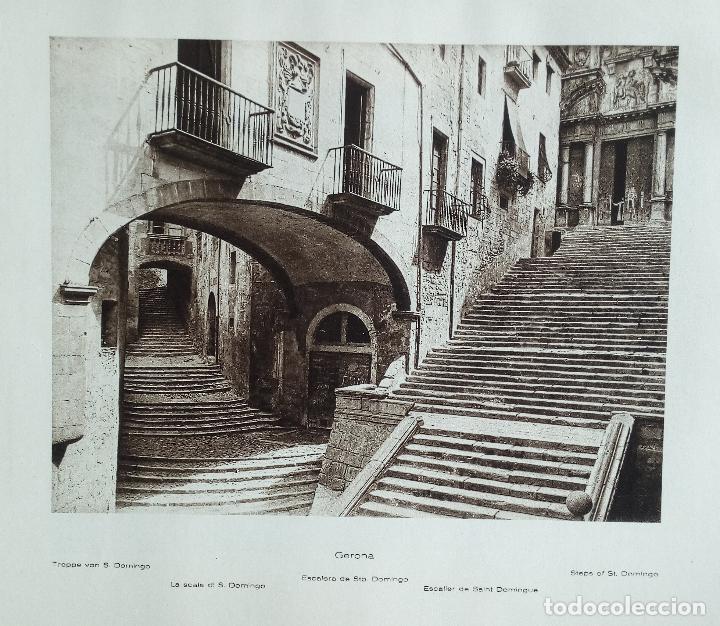 Coleccionismo: GERONA - GIRONA Y CASTELLFULLIT - LAMINA DE 1922