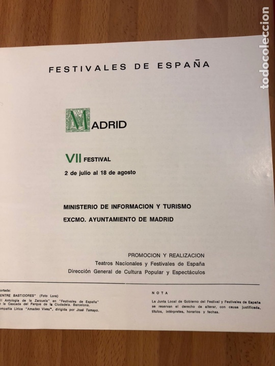 Coleccionismo: Festivales de españa madrid 1968.opera liceo ballet.rudolf nureyev pilar lopez Carmen bernardos - Foto 4 - 149578598