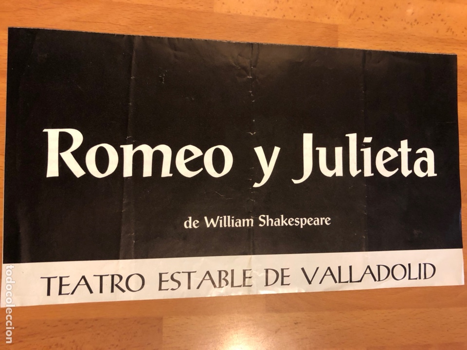 Coleccionismo: Programa teatro estable de Valladolid Romeo y Julieta.shakespeare.blanca Herrera Carlos domingo