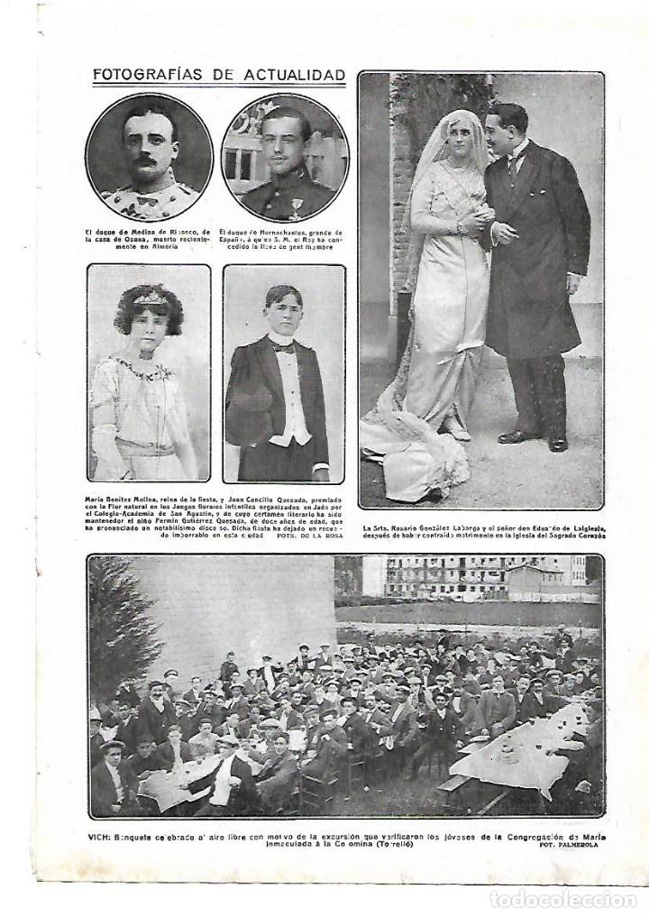 Sammelleidenschaft Papier: A&Ntilde;O 1913 RECORTE PRENSA VIC JOVENES CONGREGACION MARIA INMACULADA LA COROMINA TORELLO