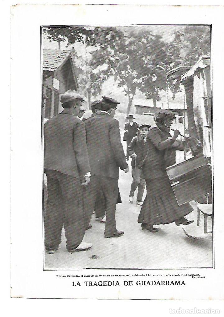 Colecionismo: A&Ntilde;O 1910 RECORTE PRENSA TRAGEDIA DE GUADARRAMA NIEVES HERMIDA CRIMEN COLL SANCHEZ LARA RAIMUNDA TEDO