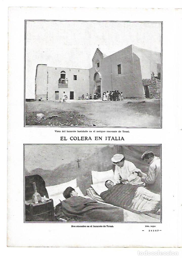 Coleccionismo: A&Ntilde;O 1910 RECORTE PRENSA EL COLERA EN ITALIA LAZARETO CONVENTO TRANI HERMANOS BOCCACINI