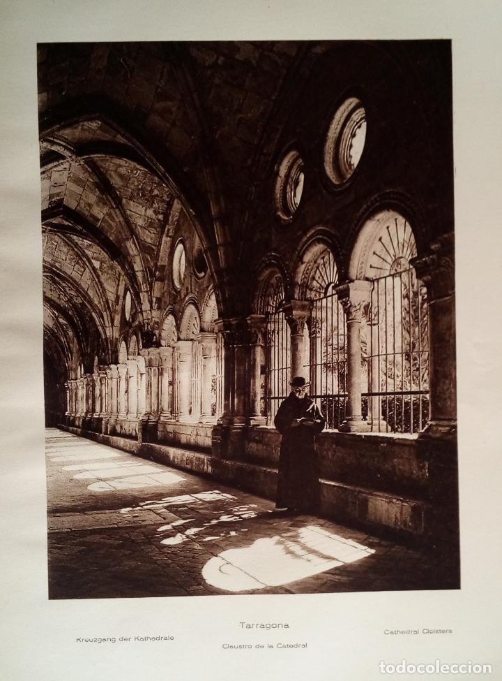 Coleccionismo: CLAUSTRO DE LA CATEDRAL (TARRAGONA) Y CASA DAMASES (BARCELONA) - LAMINA DE 1922