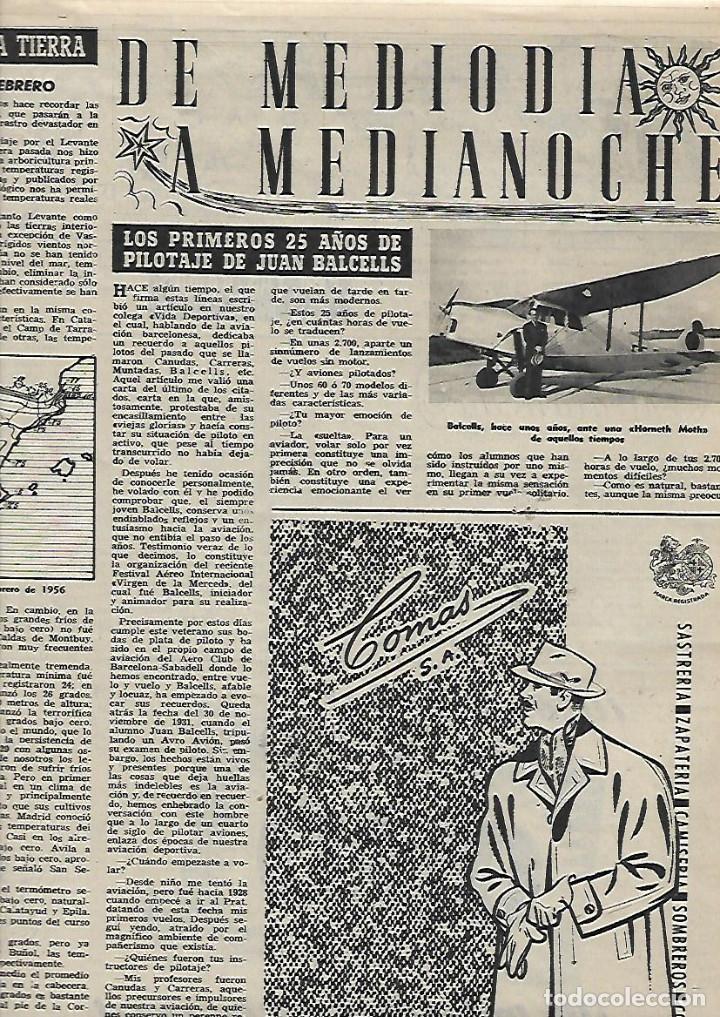 Collezionismo: A&Ntilde;O 1956 RECORTE PRENSA AVIACION PRIMEROS 25 A&Ntilde;OS DE PILOTAJE DE JUAN BALCELLS AVIONETA HORNETH MOTH