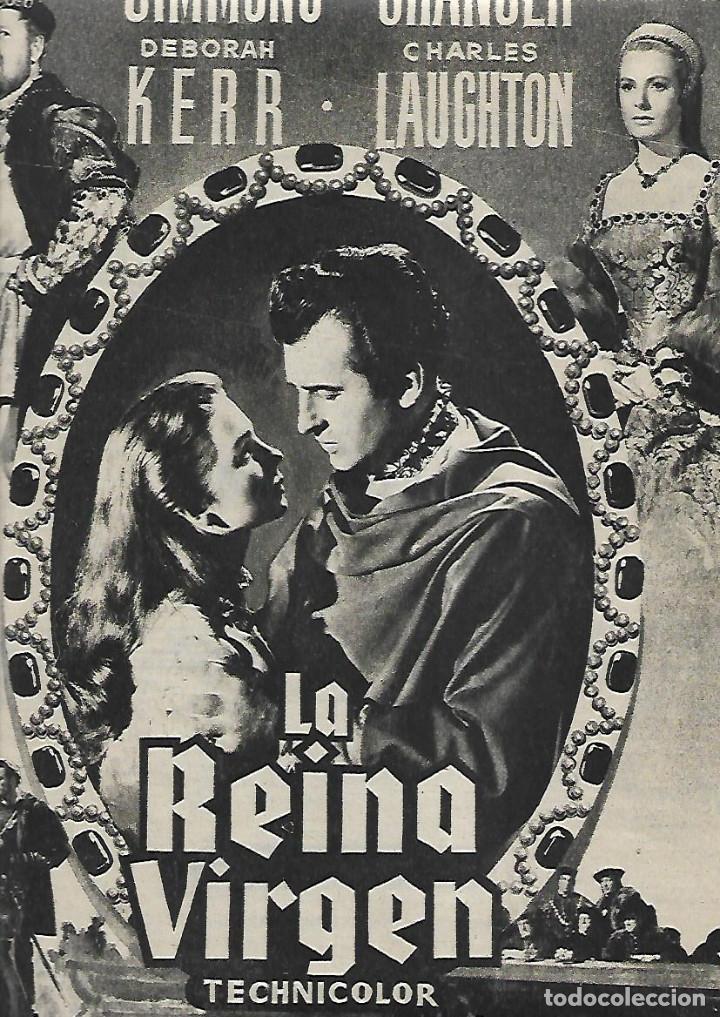 Sammelleidenschaft Papier: A&Ntilde;O 1954 RECORTE PRENSA PUBLICIDAD CINE PELICULA LA REINA VIRGEN JEAN SIMMONS DEBORAH KERR