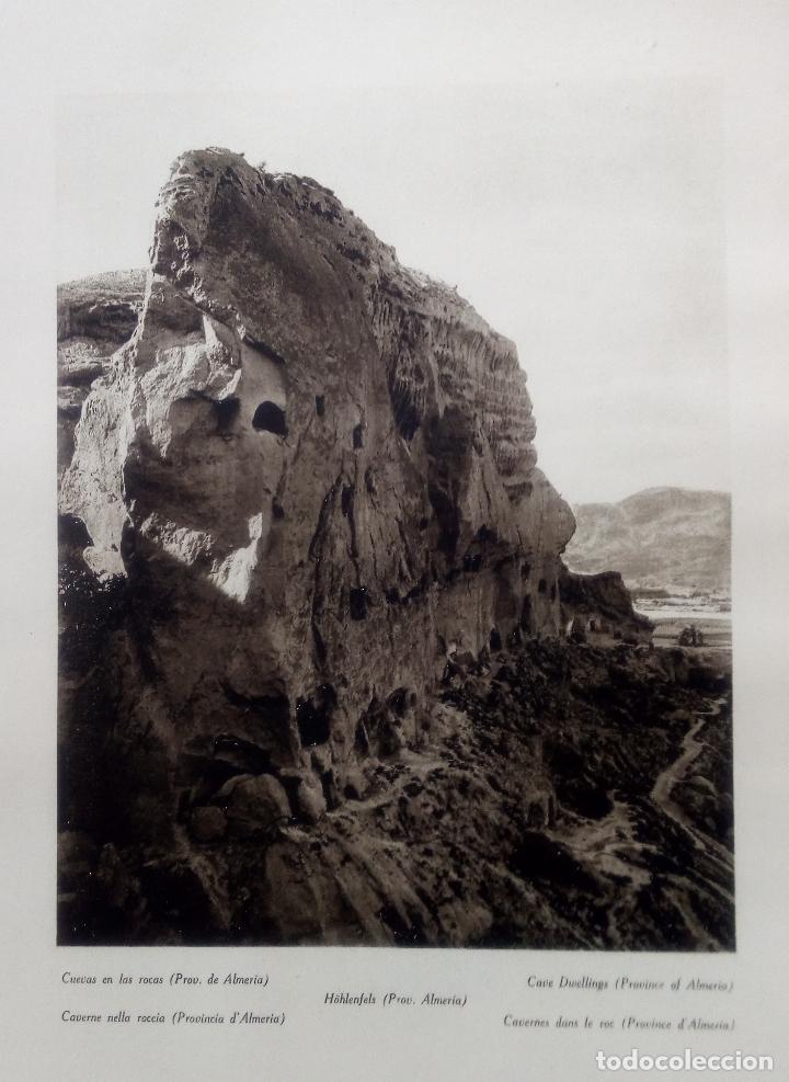 Collezionismo: CUEVAS EN LAS ROCAS EN ALMERIA - LAMINA DE 1922