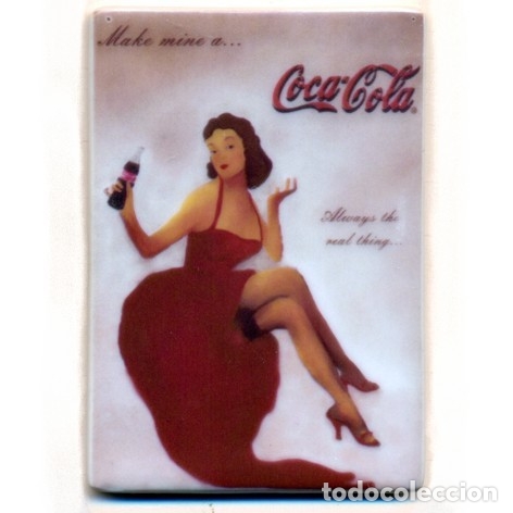Coleccionismo: IMAN PORCELANA NEVERA - COCA-COLA - Foto 1