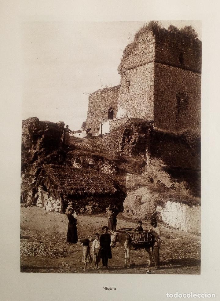 Coleccionismo: NIEBLA (HUELVA) Y HOSPITAL DE SAN MIGUEL, ZAFRA (BADAJOZ) - LAMINA DE 1922