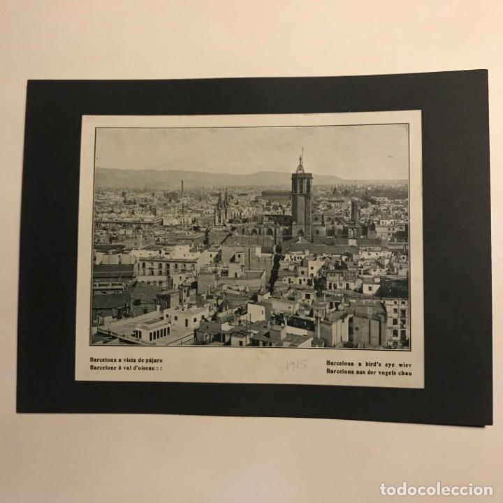 1915 Barcelona a vista de pájaro 18x25 cm