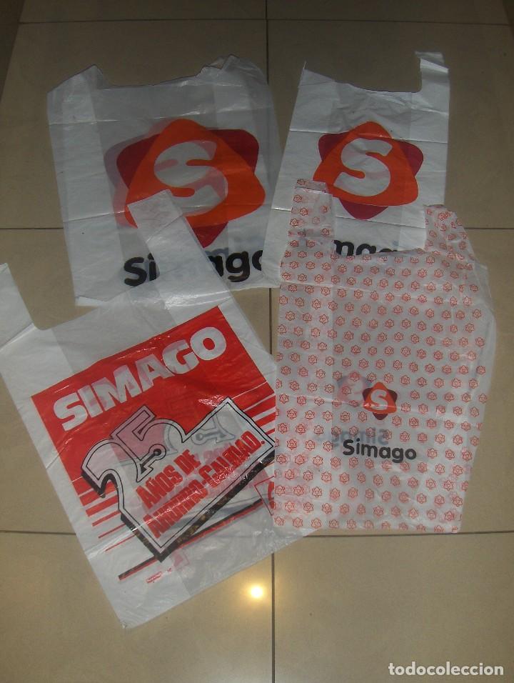 Coleccionismo: SUPERMERCADOS SIMAGO, CUATRO BOLSAS DE CAMISA.