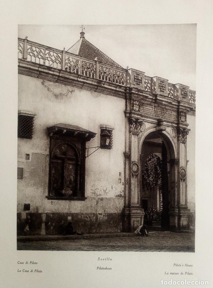 Collectionnisme: SEVILLA, CASA DE PILATOS Y EL JARDIN DEL ALCAZAR - LAMINA DE 1922