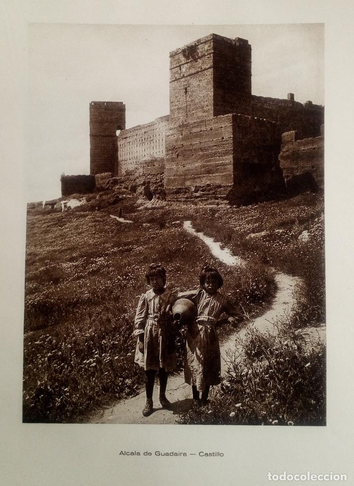 Collectionnisme: ALCALA DE GUADAIRA, CASTILLO (SEVILLA) Y ARCOS DE LA FRONTERA (CADIZ) - LAMINA DE 1922