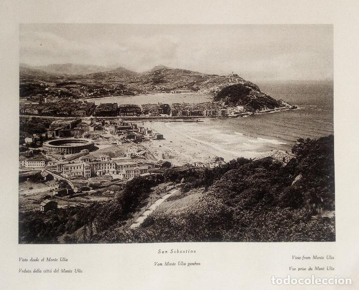 Collectionnisme: VISTA DE SAN SEBASTIAN (GUIPUZCOA) Y SEPULCROS DE PIEDRA EN ELORRIO (VIZCAYA) - LAMINA DE 1922