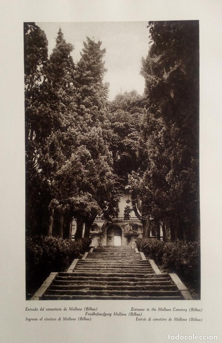 Collectionnisme: CEMENTERIO DE MALLONA, BILBAO Y CRUZ DE PIEDRA, DURANGO (VIZCAYA) - LAMINA DE 1922