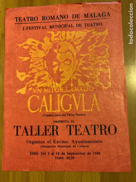 Coleccionismo: Programa teatro Romano de malaga Cal&iacute;gula - Foto 1