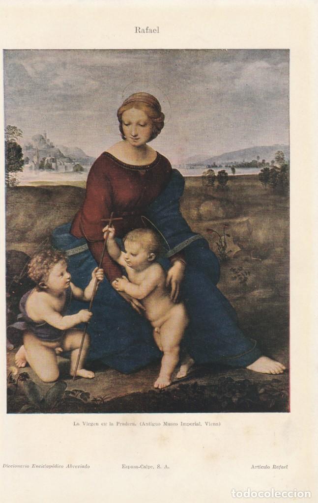 Sammelleidenschaft Papier: LAMINA HOJA RECORTADA- VIRGEN DE LA PRADERA - RAFAEL - ANTIGUO MUSEO IMPERIAL - VIENA