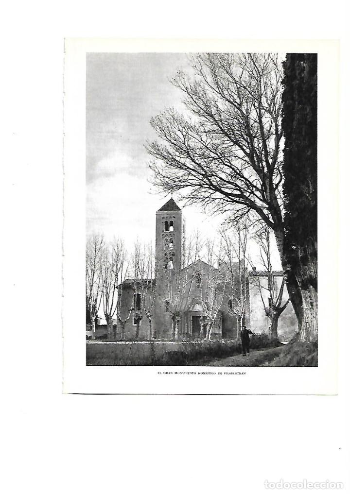 Colecionismo: A&Ntilde;O 1961 RECORTE PRENSA FOTOGRAFIA IGLESIA VILABERTRAN ROMANICO FOTO CATALA ROCA