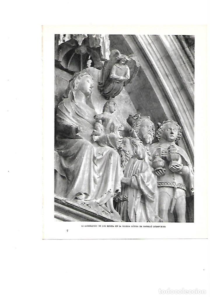Colecionismo: A&Ntilde;O 1961  FOTOGRAFIA DETALLE ESCULTURA ADORACION DE LOS REYES GOTICO  CASTELLO EMPURIES CATALA ROCA
