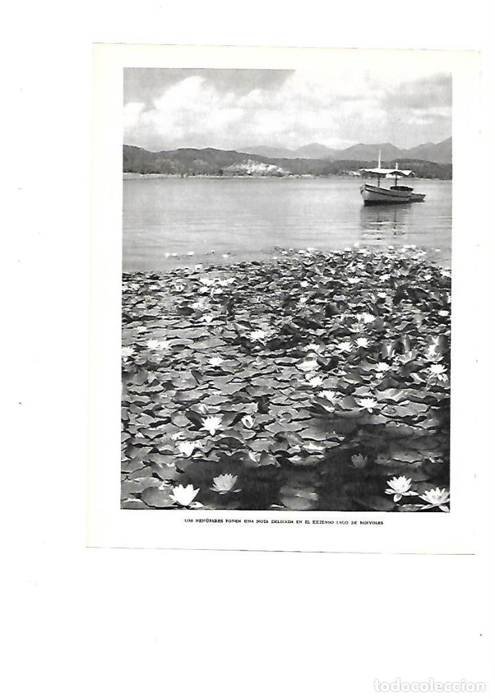 Collezionismo: A&Ntilde;O 1961 RECORTE PRENSA FOTOGRAFIA LAGO LLAC BANYOLES BA&Ntilde;OLAS NENUFAR BARCA