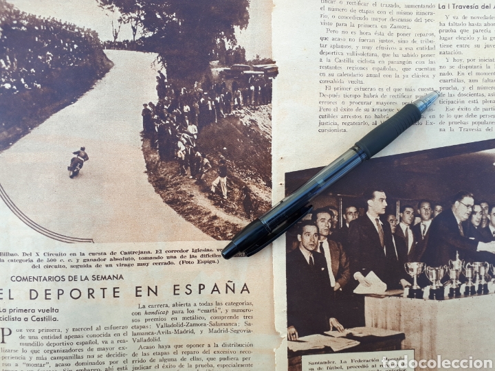 Coleccionismo: El deporte en Espa&ntilde;a (ciclismo, futbol, regatas) (Bilbao, Santander, La Coru&ntilde;a) 1934