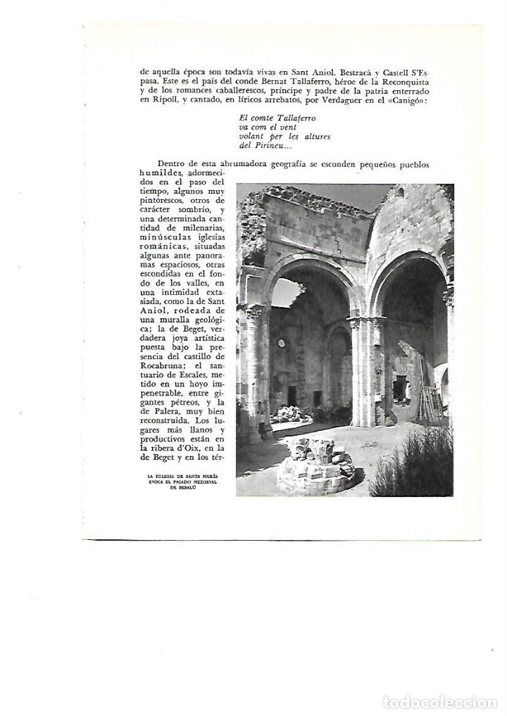 Colecionismo: A&Ntilde;O 1961 RECORTE PRENSA FOTOGRAFIA IGLESIA SANTA MARIA DE BESALU CLAUSTRO FOTO ARCHIVO MAS