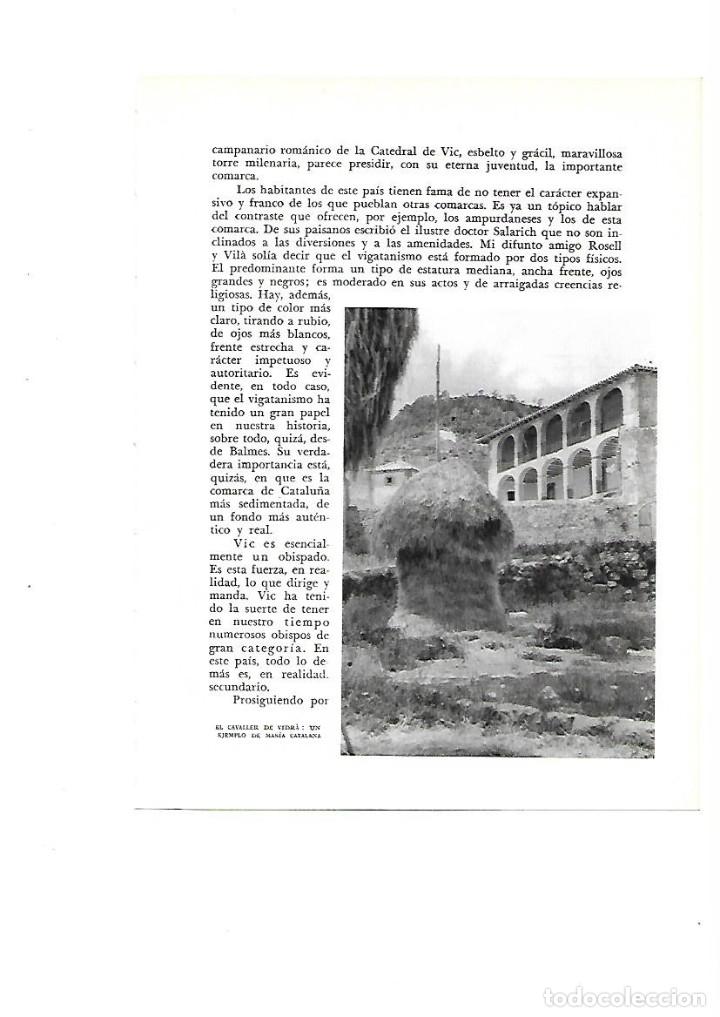 Colecionismo: A&Ntilde;O 1961 RECORTE PRENSA FOTOGRAFIA EL CAVALLER DE VIDRA MASIA TIPICA CATALANA PALLER PAJAR