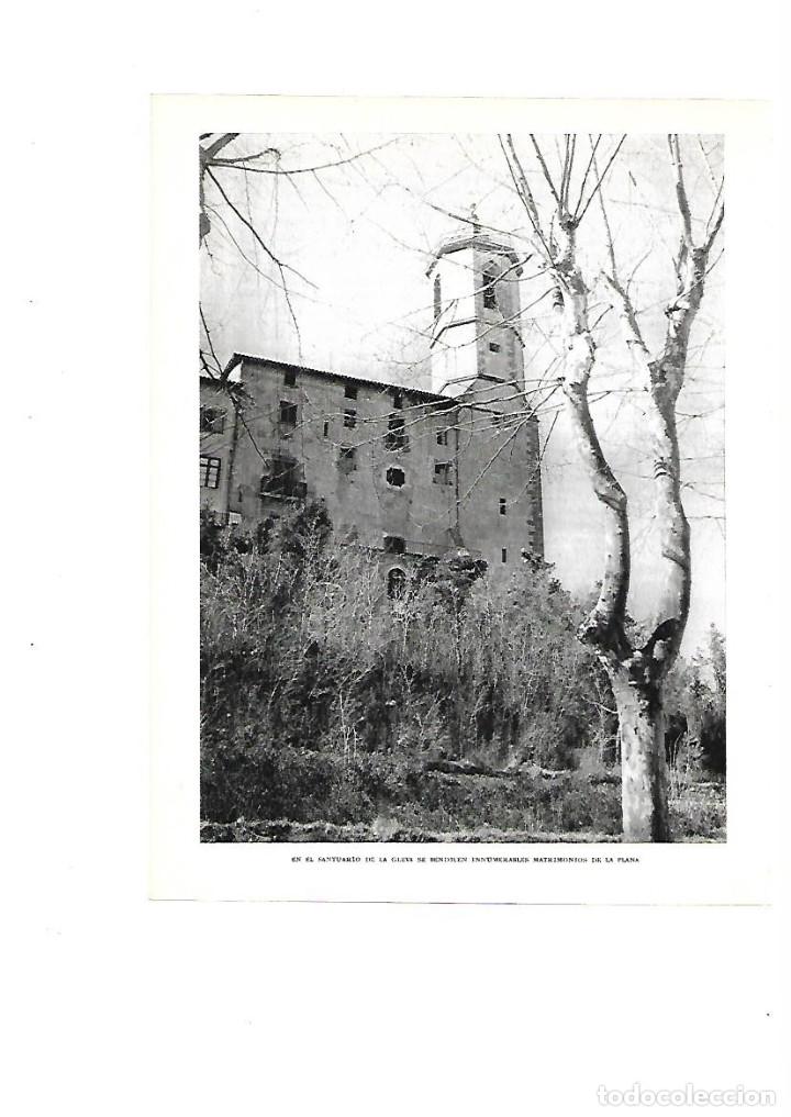 Colecionismo: A&Ntilde;O 1961 RECORTE PRENSA FOTOGRAFIA SANTUARIO DE LA GLEVA OSONA SANTUARI IGLESIA