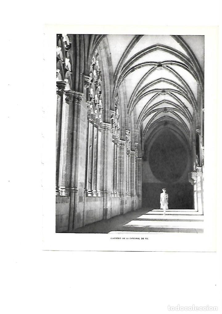 Colecionismo: A&Ntilde;O 1961 RECORTE PRENSA FOTOGRAFIA CATEDRAL DE VIC CLAUSTRO PINTURAS SERT