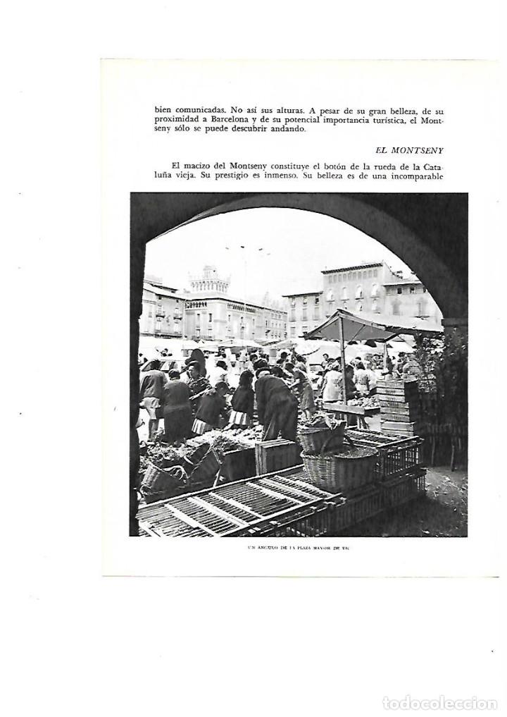 Collectionnisme: A&Ntilde;O 1961 RECORTE PRENSA FOTOGRAFIA PLAZA DEL MERCADO EL MERCAT DE VIC