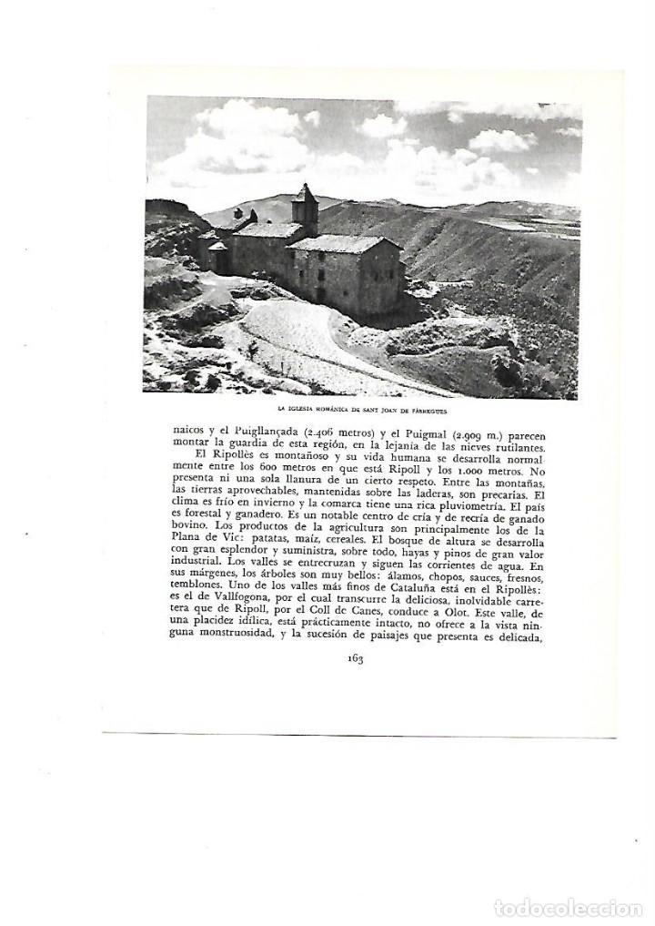 Colecionismo: A&Ntilde;O 1961 RECORTE PRENSA FOTOGRAFIA IGLESIA SANT JOAN DE FABREGUES ROMANICO RUPIT FOTO SUAREZ
