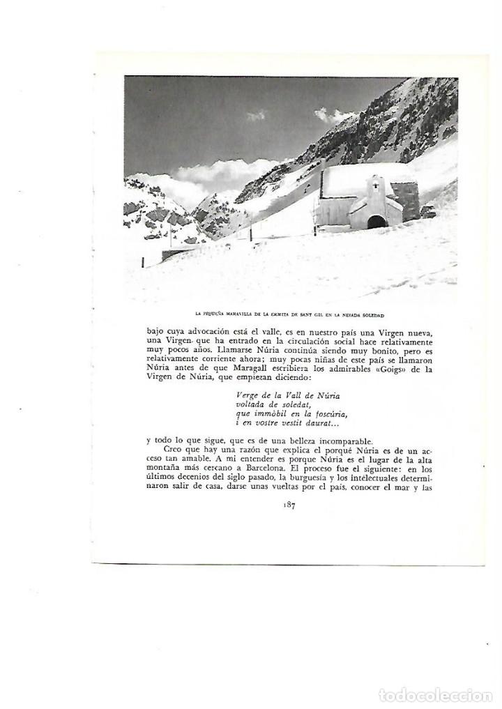 Collezionismo: A&Ntilde;O 1961 RECORTE PRENSA FOTOGRAFIA ERMITA DE SAN GIL VALL DE NURIA FOTO CAMPA&Ntilde;A Y PUIGFARRAN