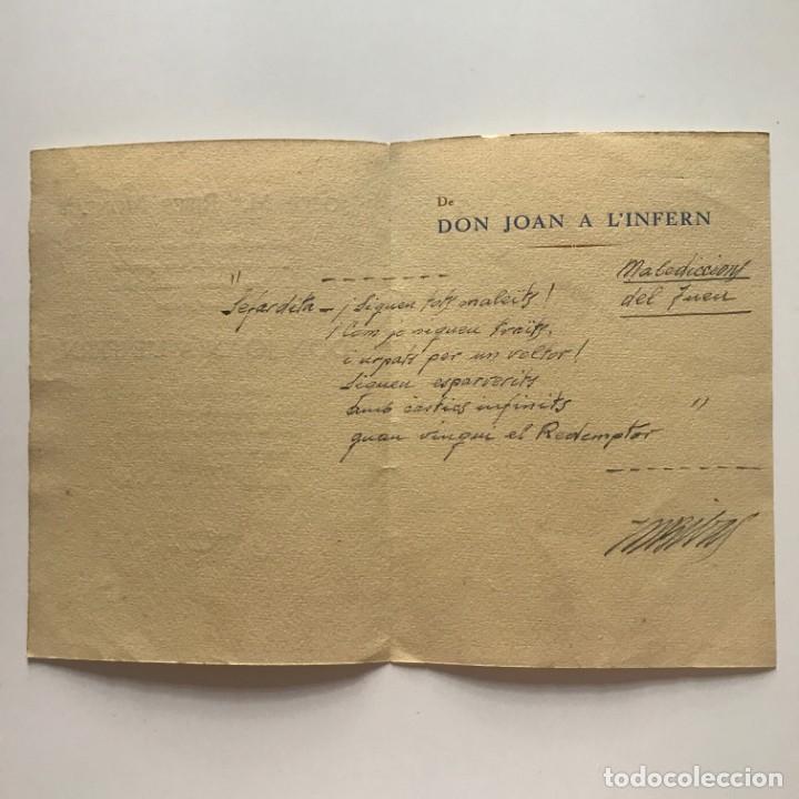 1949 Don Joan a l'infern. Josep M.ª Ribes Monfar 11,5x16 cm