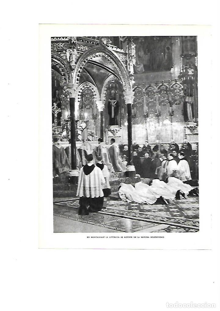 Collezionismo: A&Ntilde;O 1961 RECORTE PRENSA FOTOGRAFIA MISA EN MONTSERRAT LITURGIA ESCOLANIA VIRGEN MORENETA