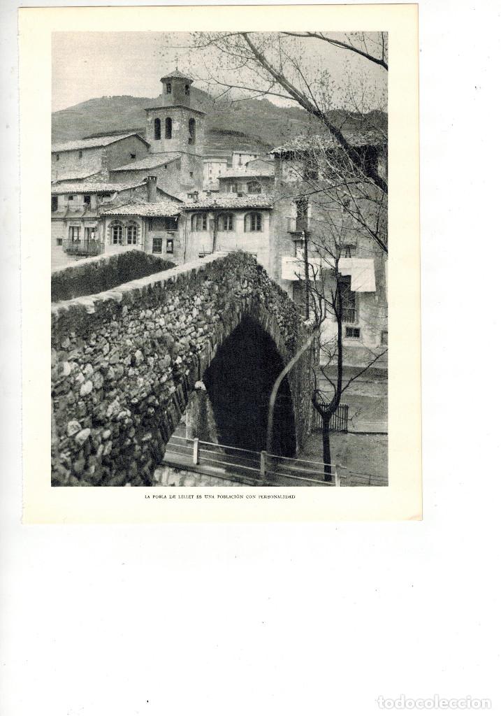 Collezionismo: A&Ntilde;O 1961 RECORTE PRENSA FOTOGRAFIA LA POBLA DE LILLET PONT VELL PUENTE GOTICO DE UN SOLO ARCO
