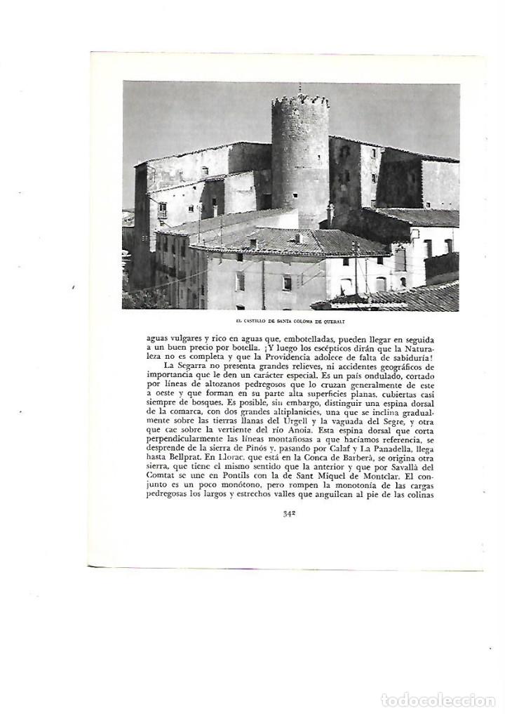 Collezionismo: A&Ntilde;O 1961 RECORTE PRENSA FOTOGRAFIA CASTILLO CASTELL SANTA COLOMA DE QUERALT PLAZA PORTICOS