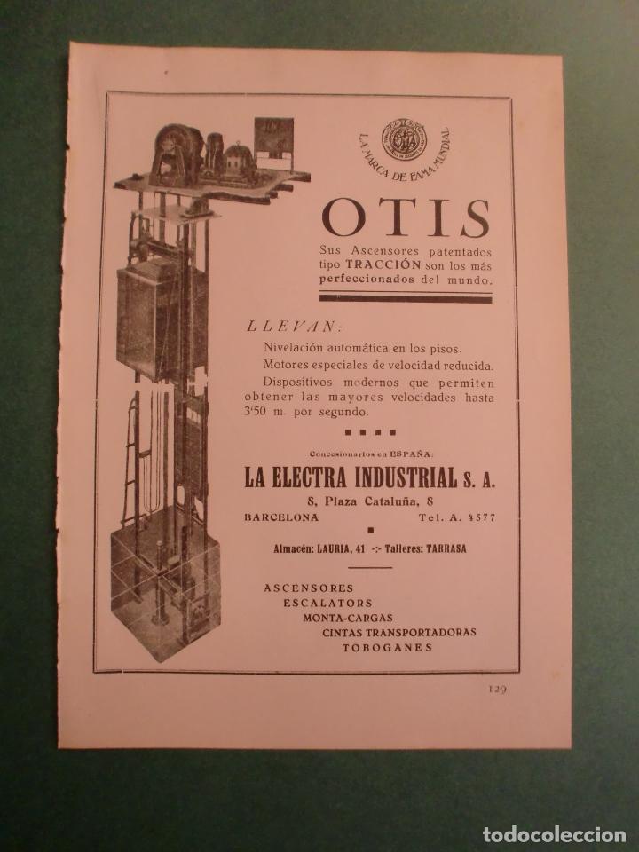 Collectionnisme: ASCENSORES OTIS CONCESIONARIOS LA ELECTRA INDUSTRIAL S.A. BARCELONA TARRASA - JUAN JANER 1.928