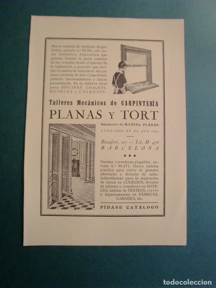 Collectionnisme: TALLERES MEC&Aacute;NICOS DE CARPINTERIA PLANAS Y TORT BARCELONA 1.928