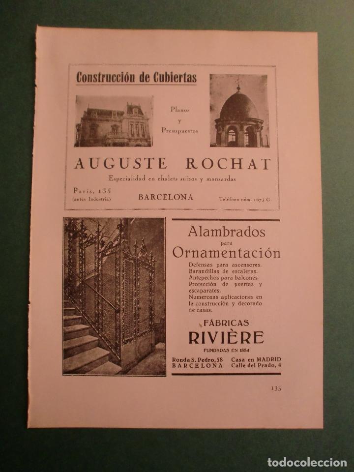Sammelleidenschaft Papier: CONSTRUCCION DE CUBIERTAS AUGUSTE ROCHAT BARCELONA - ORNAMENTACION PARA ASCENSORES RIVI&Egrave;RE1.928