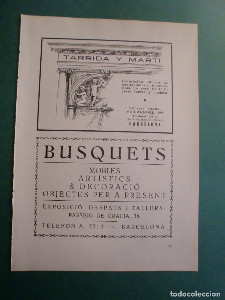 Collecting paper: TARRIDA Y MARTI STAFF DECORACI&Oacute;N INTERIOR - MOBLES ARTISTICS DECORACI&Oacute; BUSQUETS- 1.928