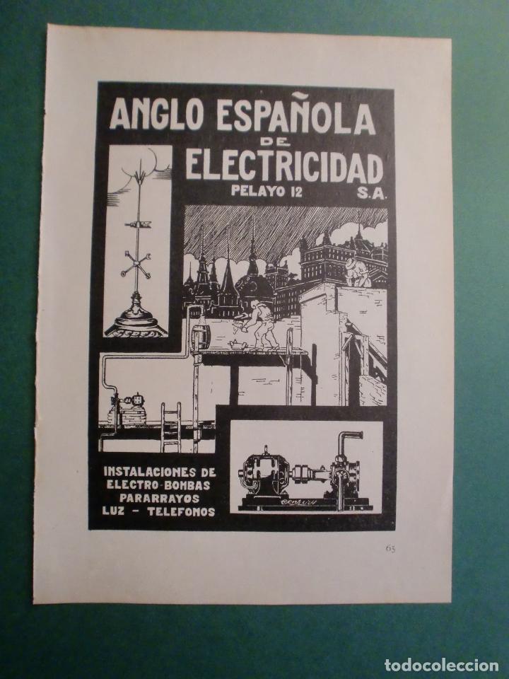 Collectionnisme: ANGLO ESPA&Ntilde;OLA DE ELECTRICIDAD PARARRAYOS LUZ TELEFONOS ELECTRO BOMBAS - 1.928