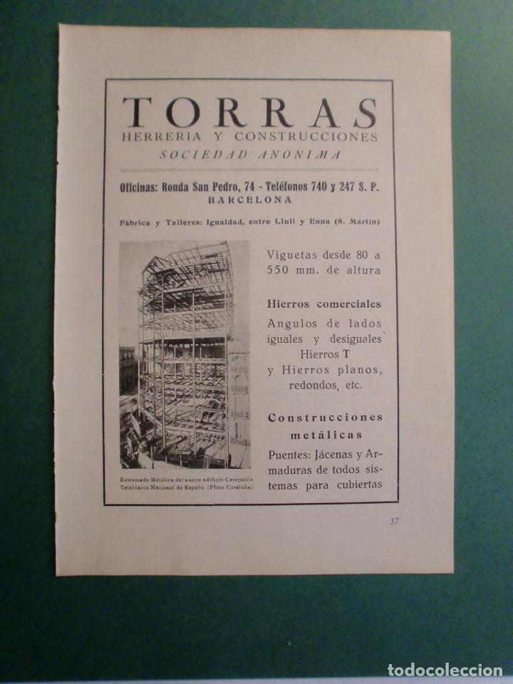 Sammelleidenschaft Papier: TORRAS HERRERIA Y CONSTRUCCIONES S.A. ENTRAMADO EDIFICIO COMPA&Ntilde;IA TELEFONICA BARCELONA - 1.928