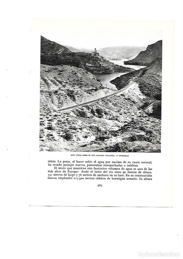 Sammelleidenschaft Papier: A&Ntilde;O 1961 RECORTE PRENSA FOTOGRAFIA SANT OISME SOBRE EL RIO NOGUERA PALLARESA YA EMBALSADO EMBALSE