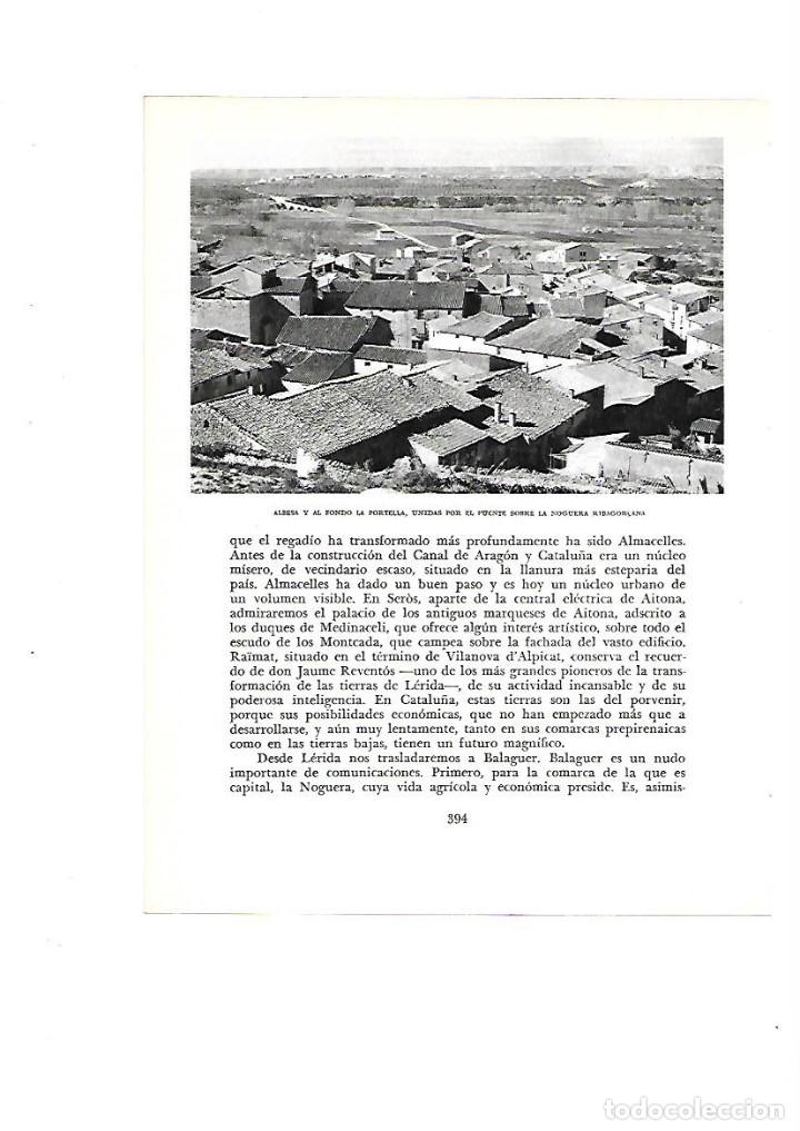Collecting paper: A&Ntilde;O 1961 RECORTE PRENSA FOTOGRAFIA ALBESA Y LA PORTELLA AL FONDO PUENTE SOBRE NOGUERA RIBAGOR&Ccedil;ANA