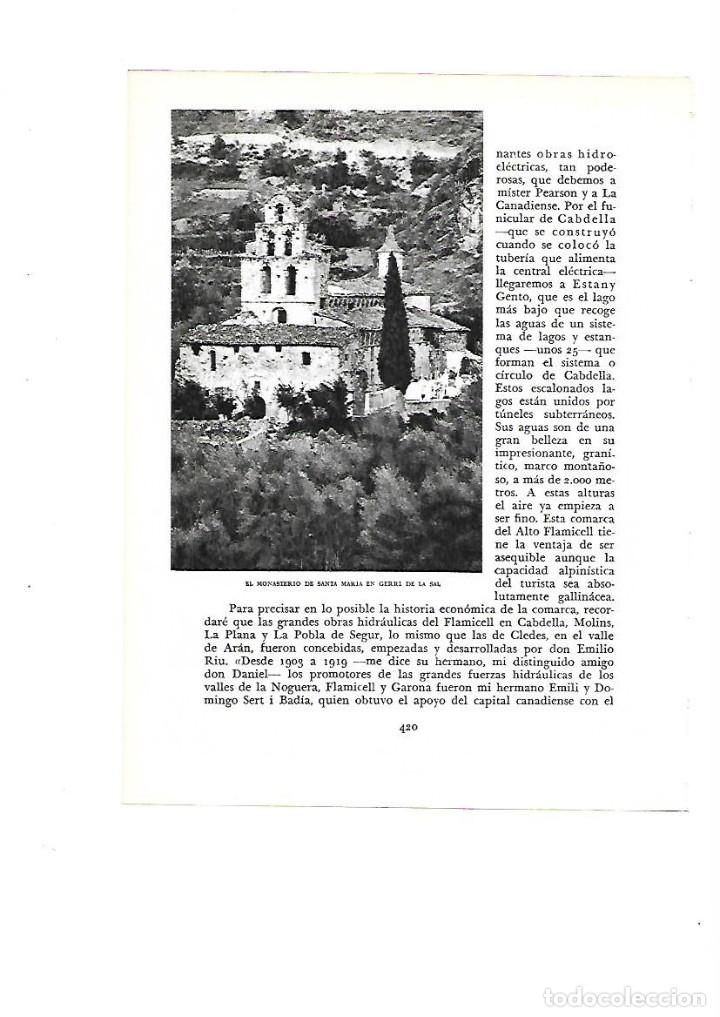 Collecting paper: A&Ntilde;O 1961 RECORTE PRENSA FOTOGRAFIA MONASTERIO SANTA MARIA GERRI DE LA SAL ROMANICO
