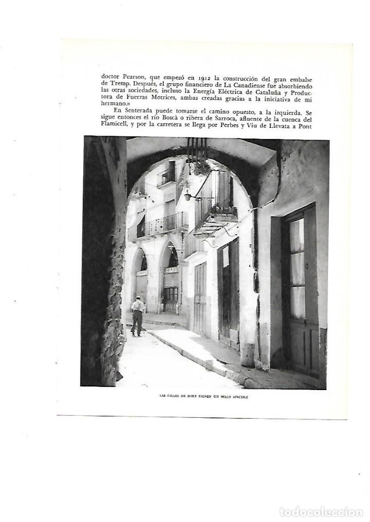 Coleccionismo: A&Ntilde;O 1961 RECORTE PRENSA FOTOGRAFIA ANIMADA CALLE DE SORT ANTIGUA SERRERIA MOVIDA POR AGUA EN ESPOT